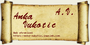 Anka Vukotić vizit kartica
